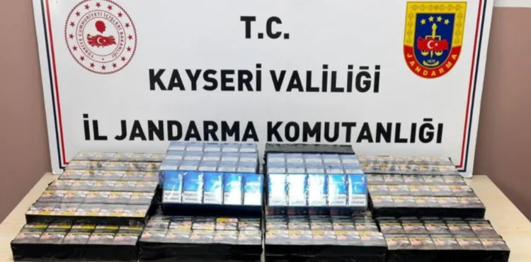 Kayseri'de 570 paket kaçak sigara ele geçirildi