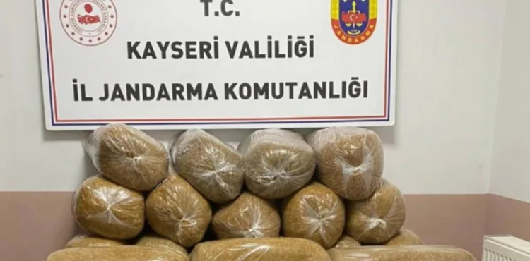 Kayseri’de 400 kilo kaçak tütün ele geçirildi