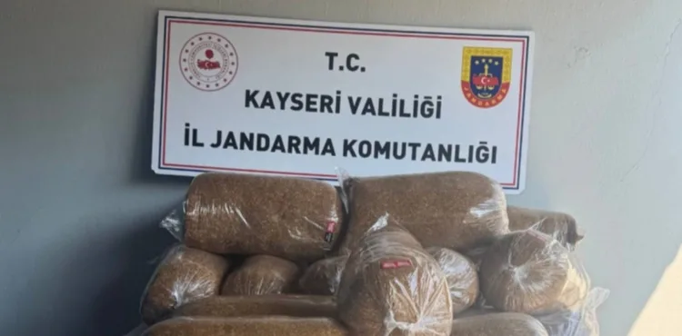 Kayseri’de 350 kilo kaçak tütün ele geçirildi