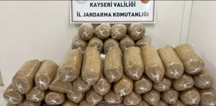Kayseri’de 285 Kilo Kaçak Tütün Ele Geçirildi
