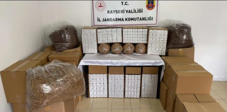 Kayseri’de 200 kilo kaçak tütün ele geçirildi