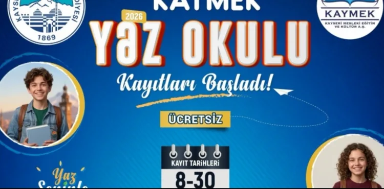 KAYMEK YAZ OKULU KAYITLARI BAŞLADI: BÜYÜKŞEHİR’DEN ÇOCUKLARA DOLU DOLU YAZ TATİLİ