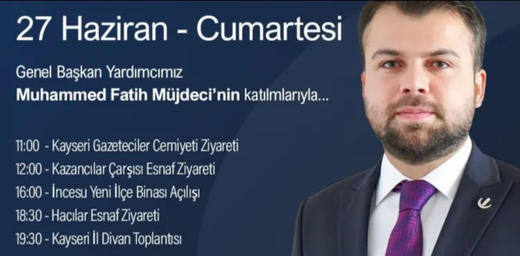 Muhammed Fatih Müjdeci Kayseri'ye Geliyor