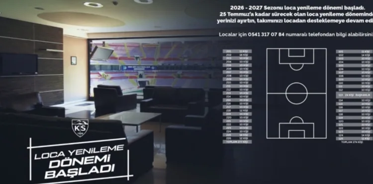 Kayserispor'da loca yenileme dönemi başladı