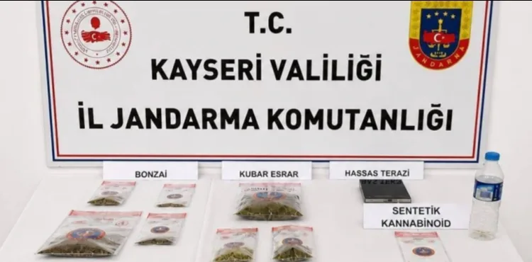 Kayseri’de uyuşturucu operasyonu: 2 gözaltı