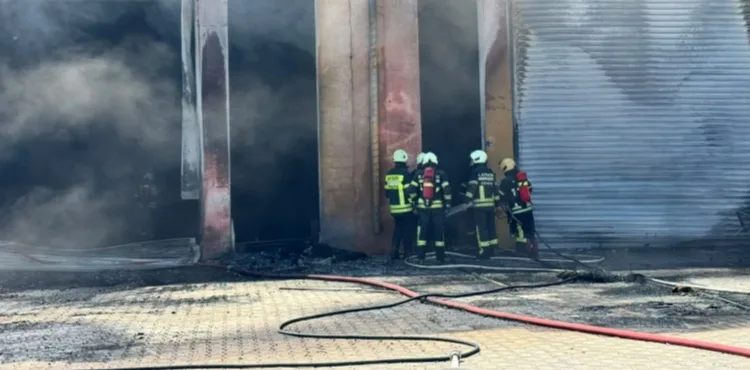 Kayseri’de sünger üretim atölyesinde yangın