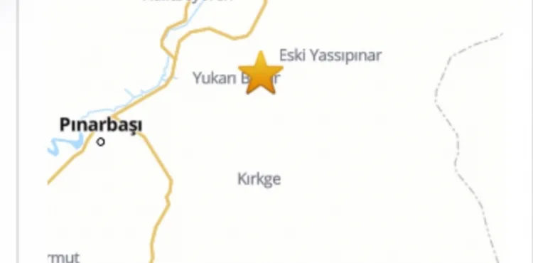 Pınarbaşı’da 4,1 büyüklüğündeki depremden sonra 5 artçı deprem