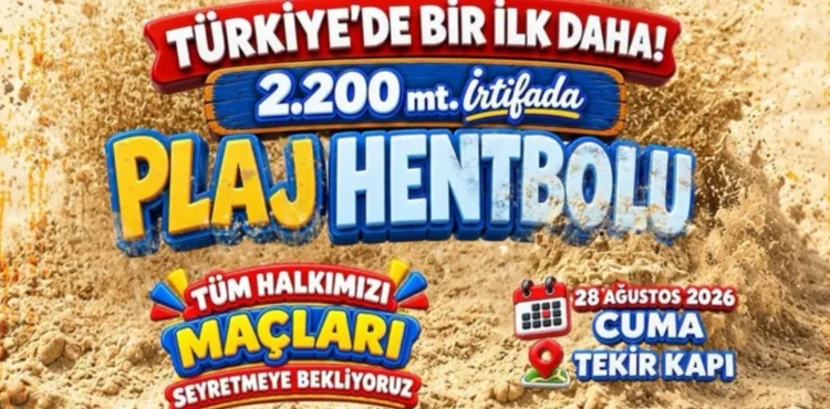 ERCİYES’TE 2 BİN 200 METREDE PLAJ HENTBOLU