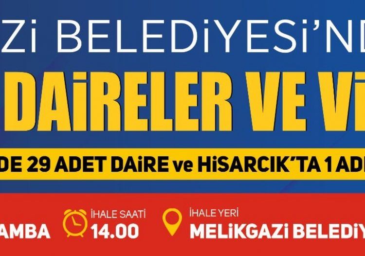 Mel,kgazi belediyesinden satlk villa ve daireler