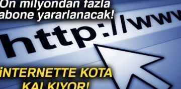 On milyondan fazla aboneye bir gecede limitsiz internet