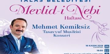 Talas Belediyesi'nden Mevlid-i Nebi Konseri