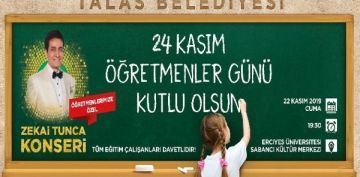 Talas Belediyesi'nden retmenlere zel konser