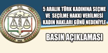 Kayseri Barosu Kadn Haklar mesaj 