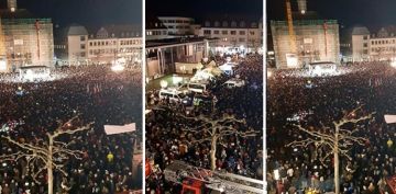 Hanau'da binlerce kii rkl lanetlemek iin gsteri dzenledi