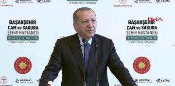 Cumhurbakan Erdoan, am ve Sakura ehir Hastanesi'nin al trenine katld