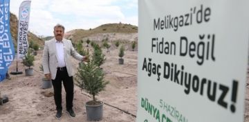 Melikgazi yeillenmeye devam ediyor