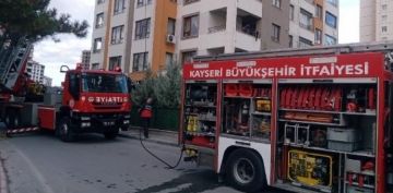 Kayseri'de 13 katl apartmanda yangn