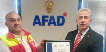 Arama Kurtarma Akreditasyon Sertifikas alan Trkuaz'dan AFAD'a ziyaret