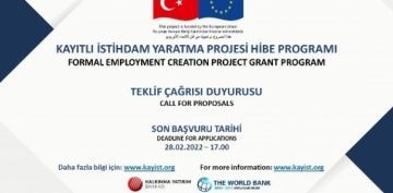 TKYB Kaytl stihdam Yaratma Projesi Hibe Program Bavuru Dnemi Devam Ediyor