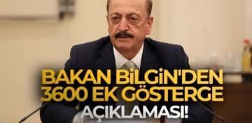 Bakan Bilgin'den 3600 ek gsterge aklamas!