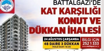 MELKGAZݒDEN BATTALGAZ'DE KAT KARILII KONUT VE DKKN HALES