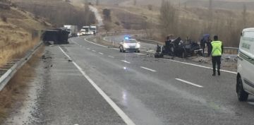  SON DAKKA Kayseri-Malatya yolu feci kaza: 2 Yaral