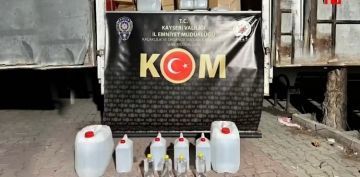 Polis ekipleri 3 bin 848 Litre etil alkol ele geirdi