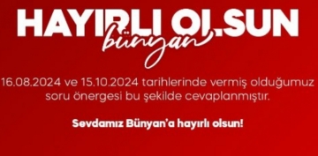 MHP Kayseri Milletvekili Baki Ersoydan Bnyana mjde!
