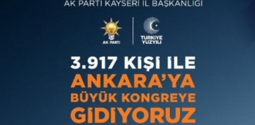 Kayseriden 3.917 Kii, AK Parti Byk Kongresi in Yola kyor