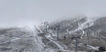 Erciyes'e nisan kar