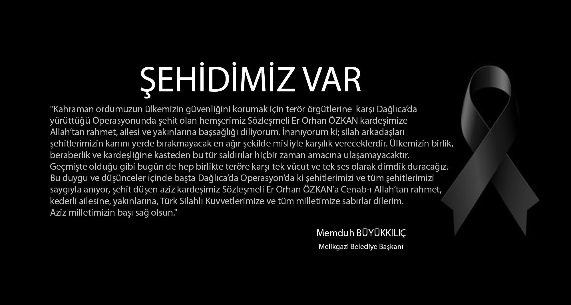 Başkan Büyükkılıç'tan Başsağlığı Mesajı