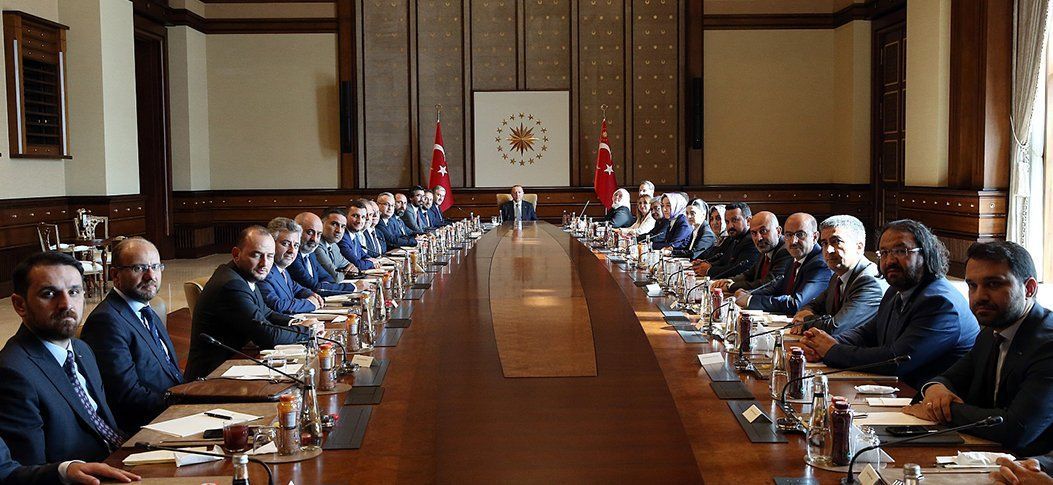Cumhurbaşkanı Recep Tayyip Erdoğan, MÜSİAD heyetini kabul etti.