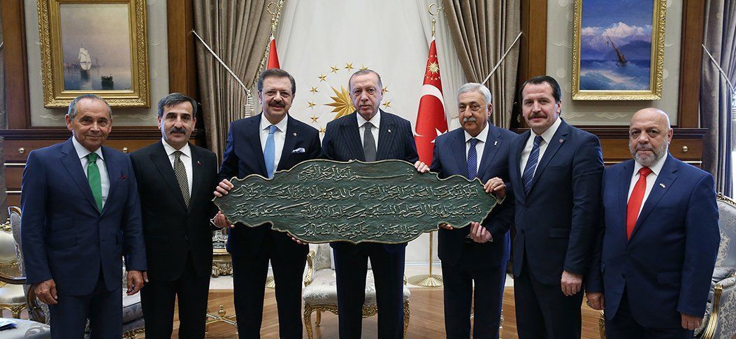 cumhurbaşkanı recep tayyip erdoğan, türkiye odalar ve borsalar birliği (tobb) başkanı rifat hisarcıklıoğlu ve beraberindeki heyeti kabul etti