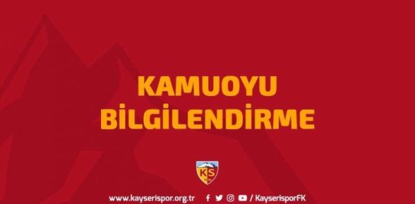 Kayserispor’dan İcra Açıklaması