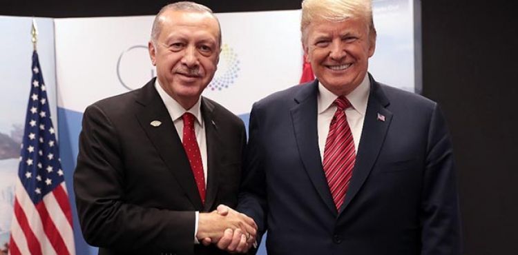 Cumhurbakan Erdoan, ABD Bakan Trump ile grt