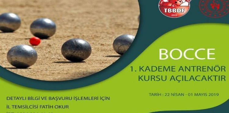 Kayseri'de 1. Kademe Bocce Antrenör Kursu Açılacak