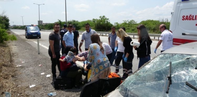 Bayram tatili iin 700 kilometre katettiler, 300 metre kala kabusu yaadlar