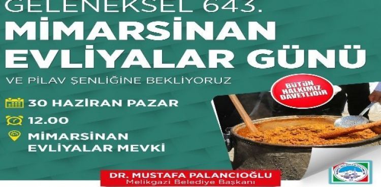 Başkan Dr. Palancıoğlu'ndan Evliyalar Günü'ne davet