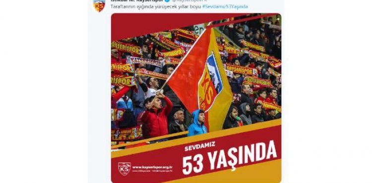 Kayserispor 53 yaşında