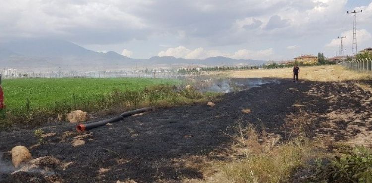 Develi'de ot yangını büyümeden söndürüldü