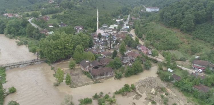 Selin vurduğu Düzce havadan görüntülendi