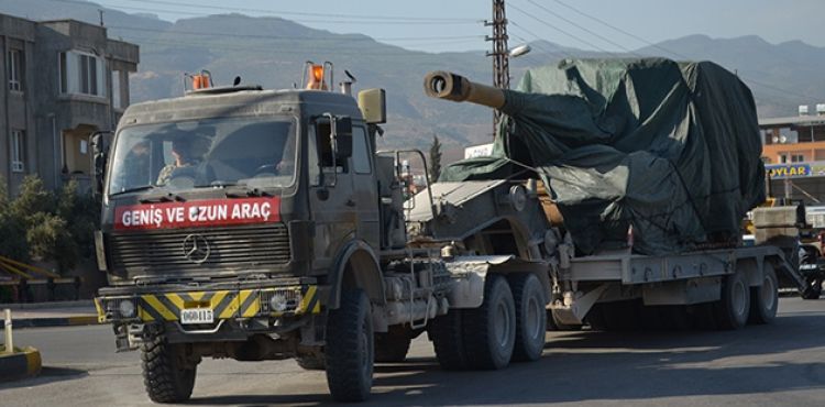 Suriye sınırına tank takviyesi