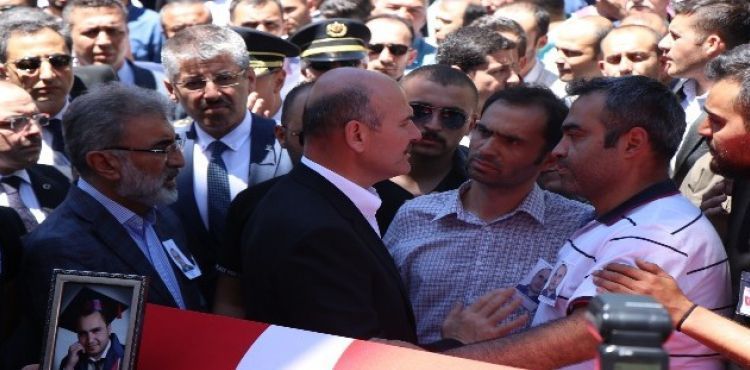 İçişleri Bakanı Soylu şehit Taha Uluçay'ın cenazesi için Kayseri'ye geldi