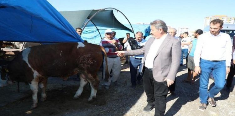 Başkan Palancıoğlu Kurban Pazarı'nda