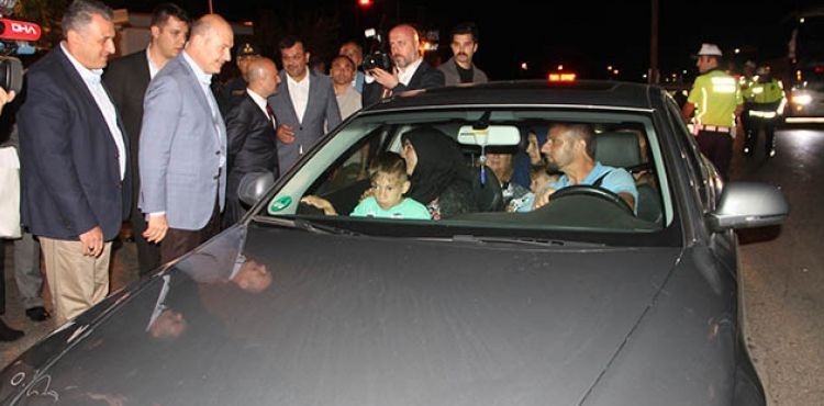 Bakan Soylu Amasya'da trafik denetimlerine katıldı