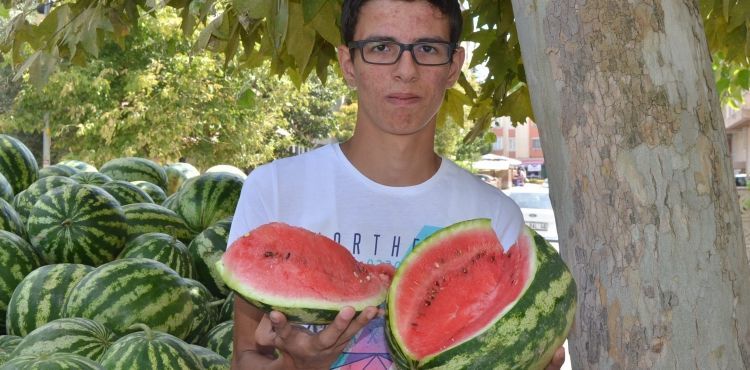Karpuz tezgahında çalışarak fen lisesini kazandı