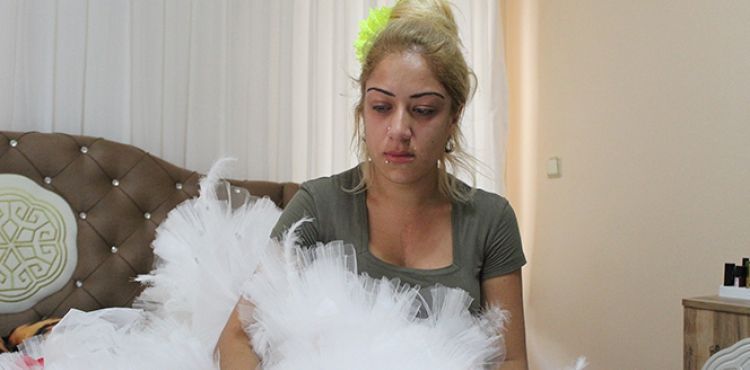 Gelinliğiyle geldiği adliyede damat tutuklanınca şoke oldu