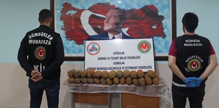 Grbulak'ta 73 kilogram Afyon sakz yakaland