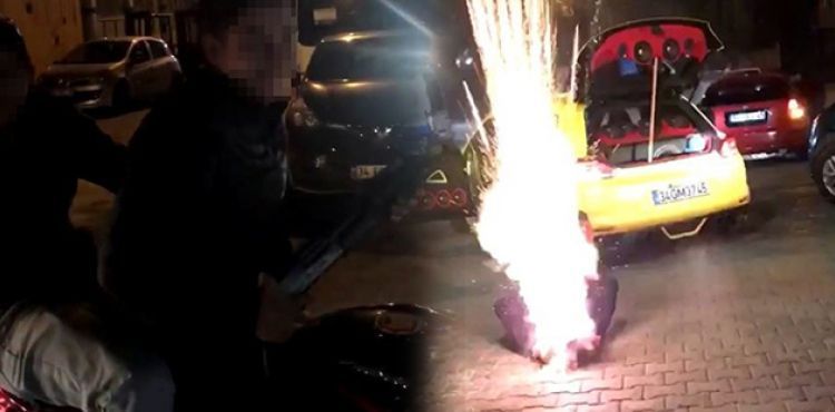 İstanbul'da asker uğurlama eğlencelerinde dehşete düşüren görüntüler kamerada
