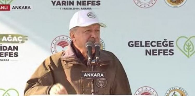Cumhurbaşkanı Erdoğan konuşuyor.